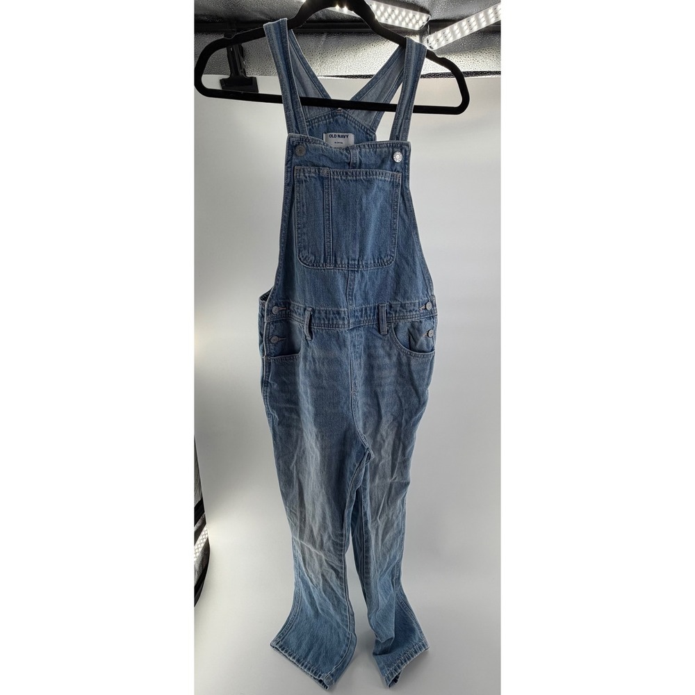 Old Navy Girls XL 14-16 Light Wash Denim Overalls Straight Leg Adjustable Straps